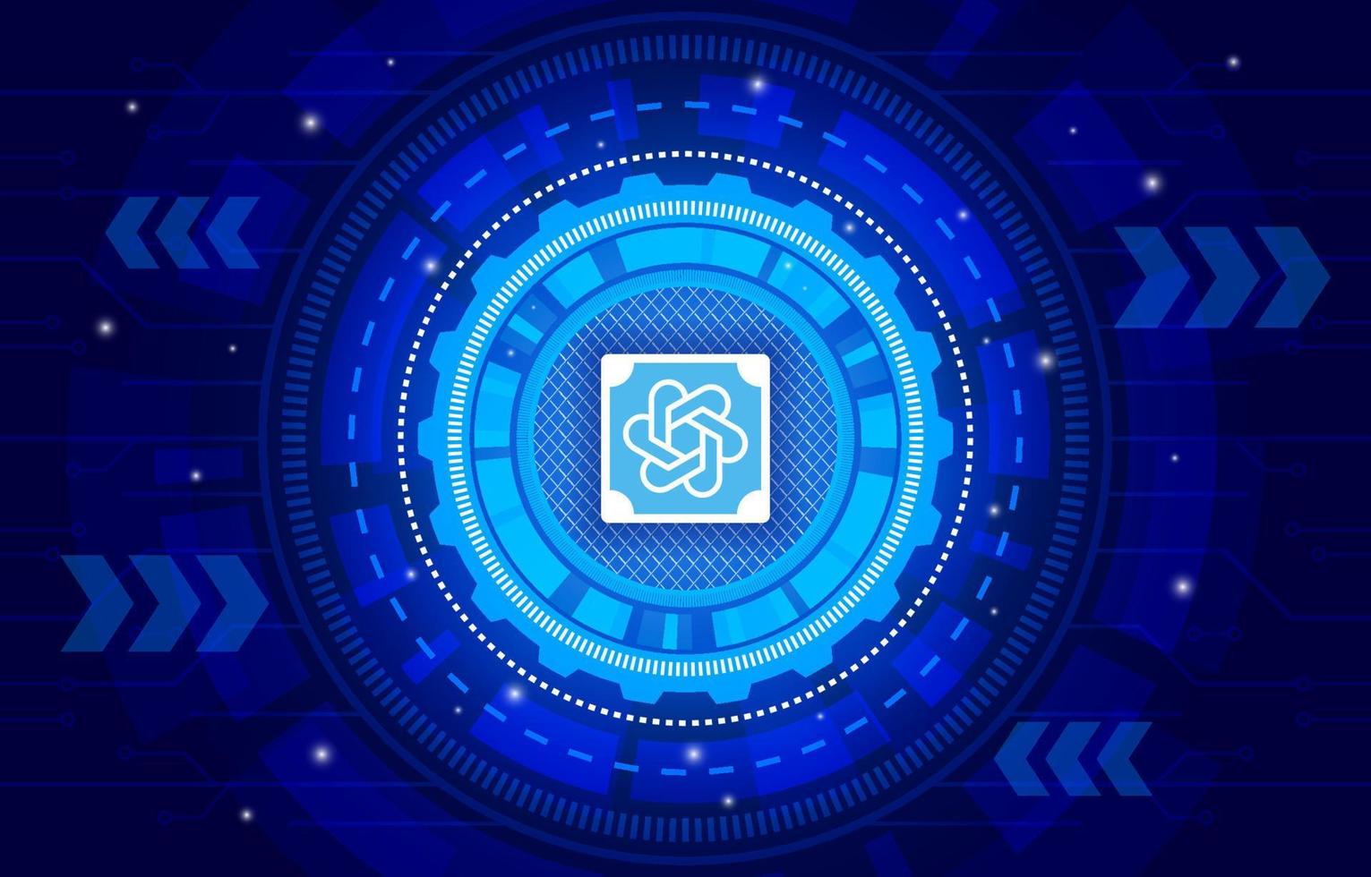 Artificial Intelligence Technology Background vector