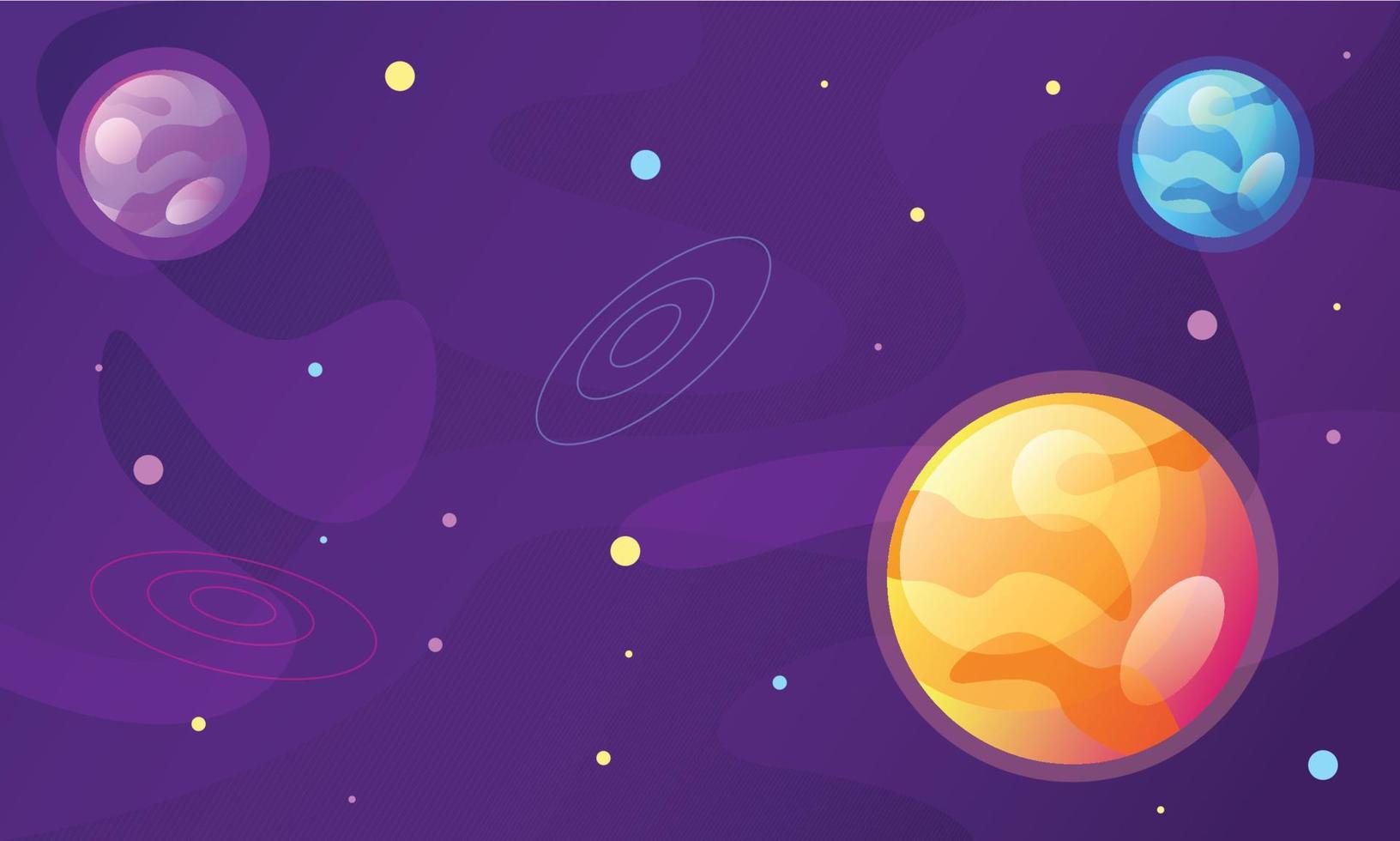 Space Galaxy Background with Colorful Planet vector