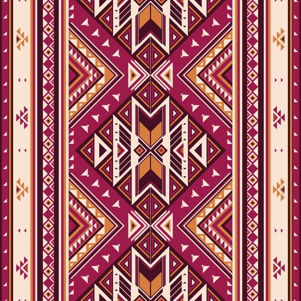 Native american indian ornament pattern geometric ethnic textile texture tribal aztec pattern navajo mexican fabric sea vector
