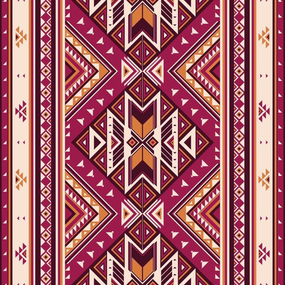 Native american indian ornament pattern geometric ethnic textile texture tribal aztec pattern navajo mexican fabric sea vector