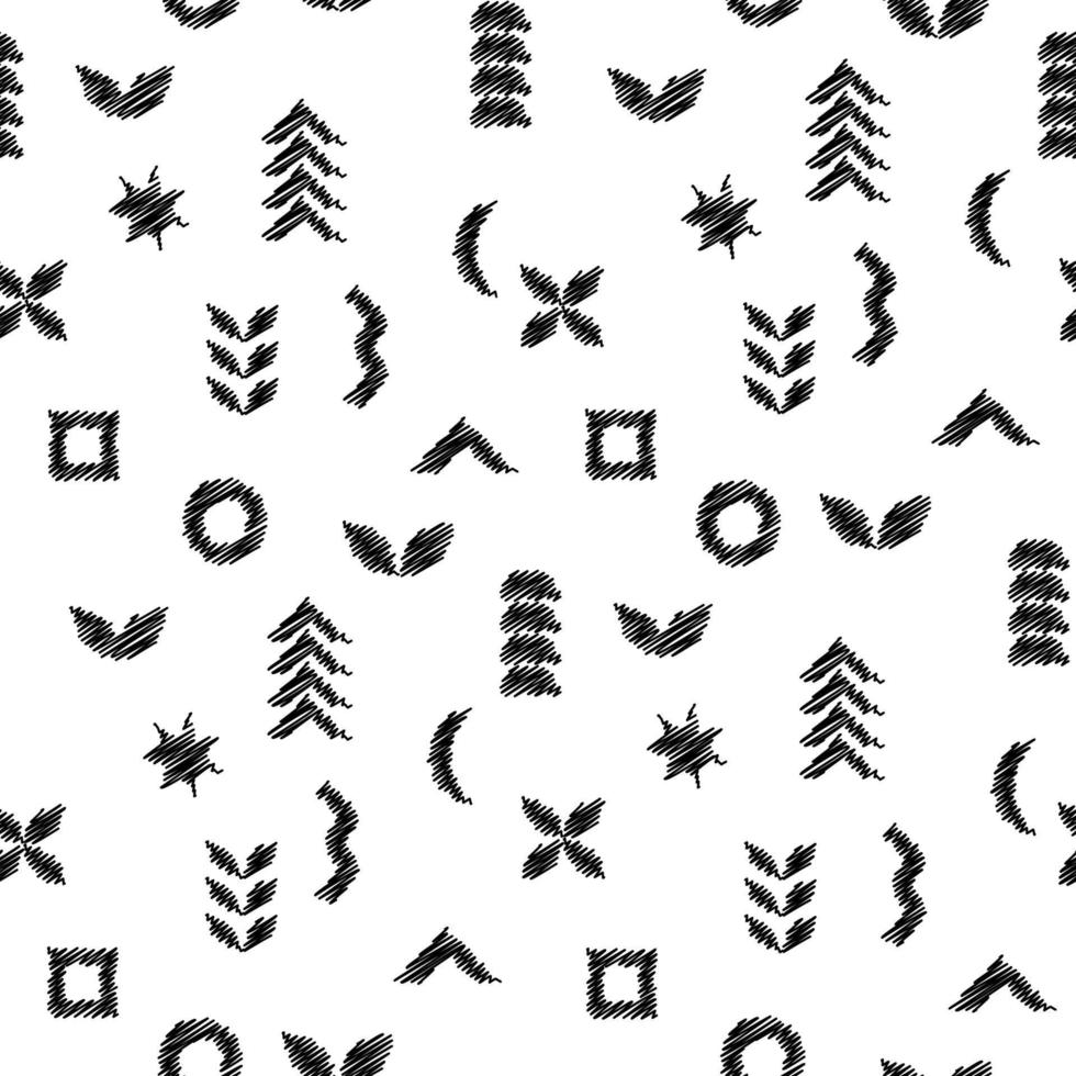 Seamless pattern of simple geometric shapes. Vector illustration. EPS10