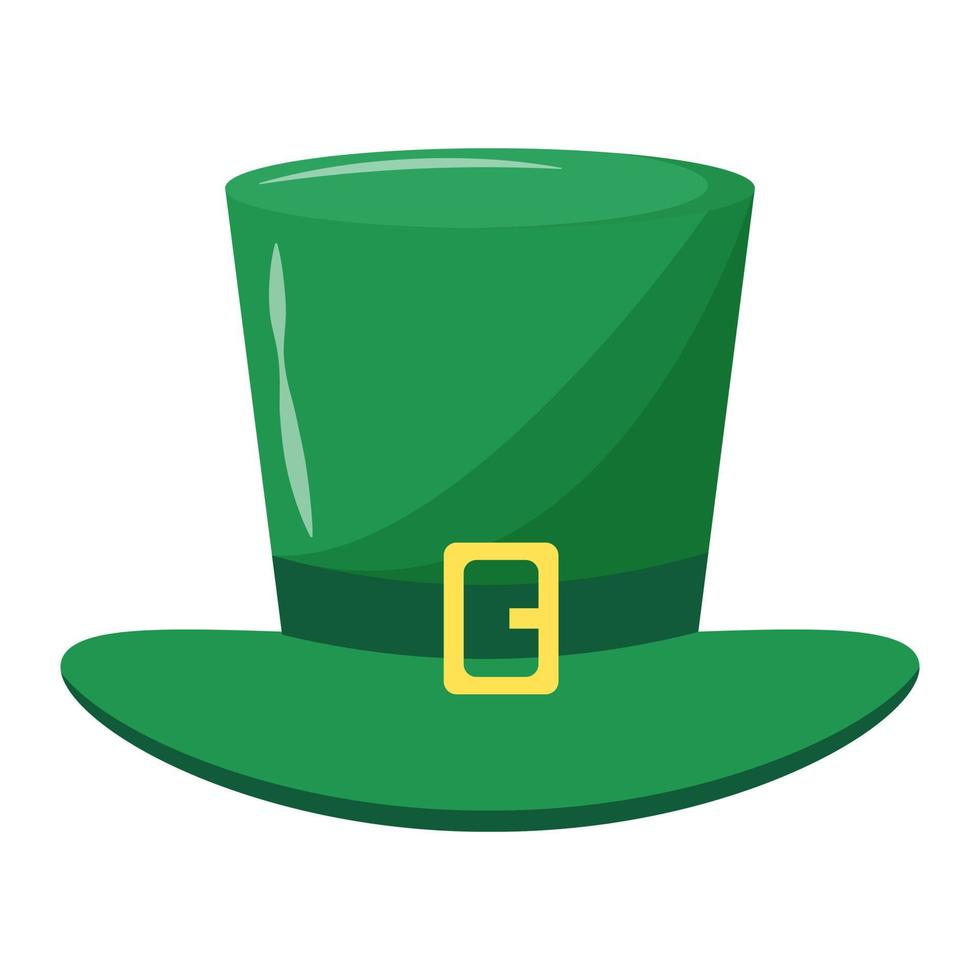 St patrick's green hat isolated on white. Patricks Day holiday. vector