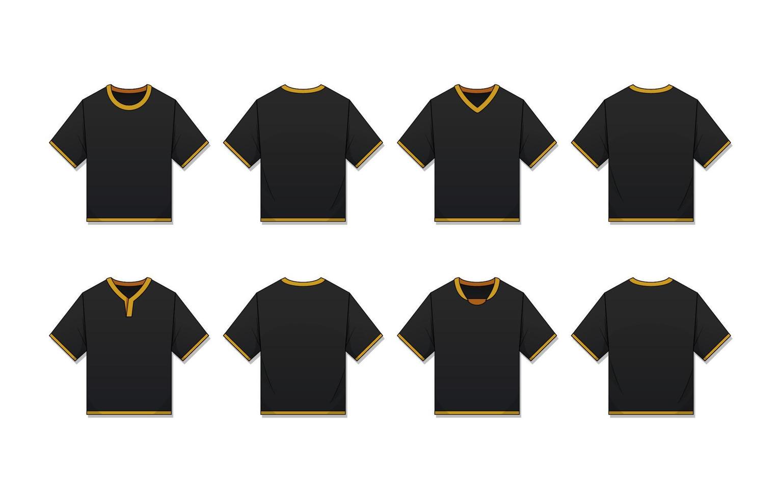 Black Tshirt in Line Style vector