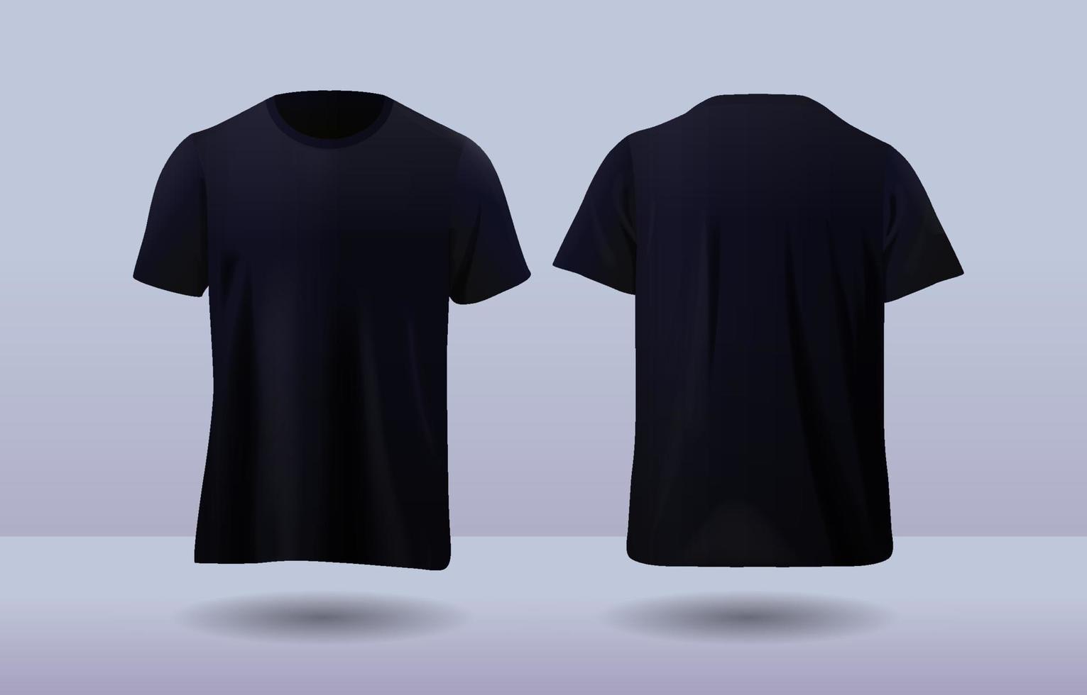3d negro camiseta Bosquejo vector