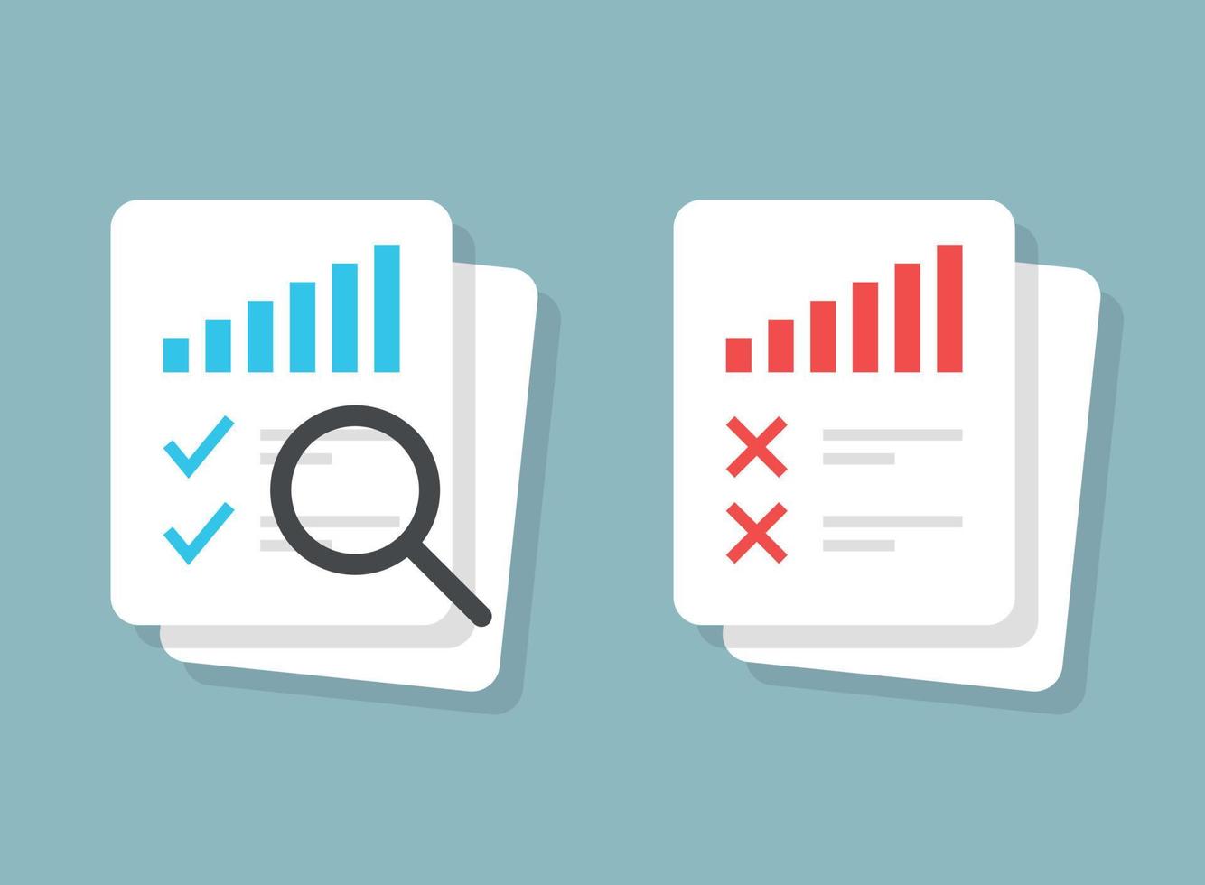 Financial statement icon in flat style. Payment receipt vector illustration on isolated background. Audit and financial research sign business concept.