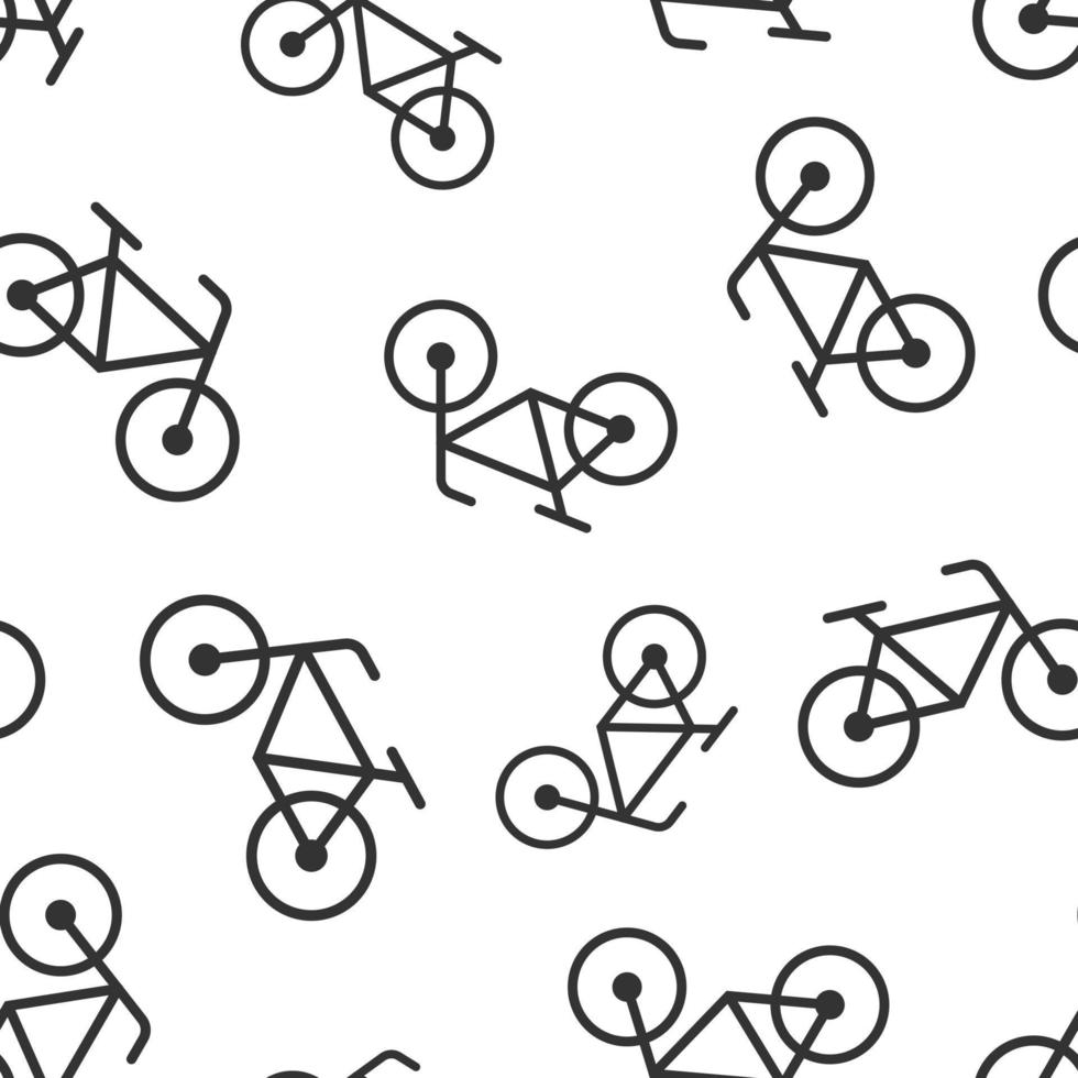 bicicleta firmar icono sin costura modelo antecedentes. bicicleta vector ilustración en blanco aislado antecedentes. ciclismo negocio concepto.