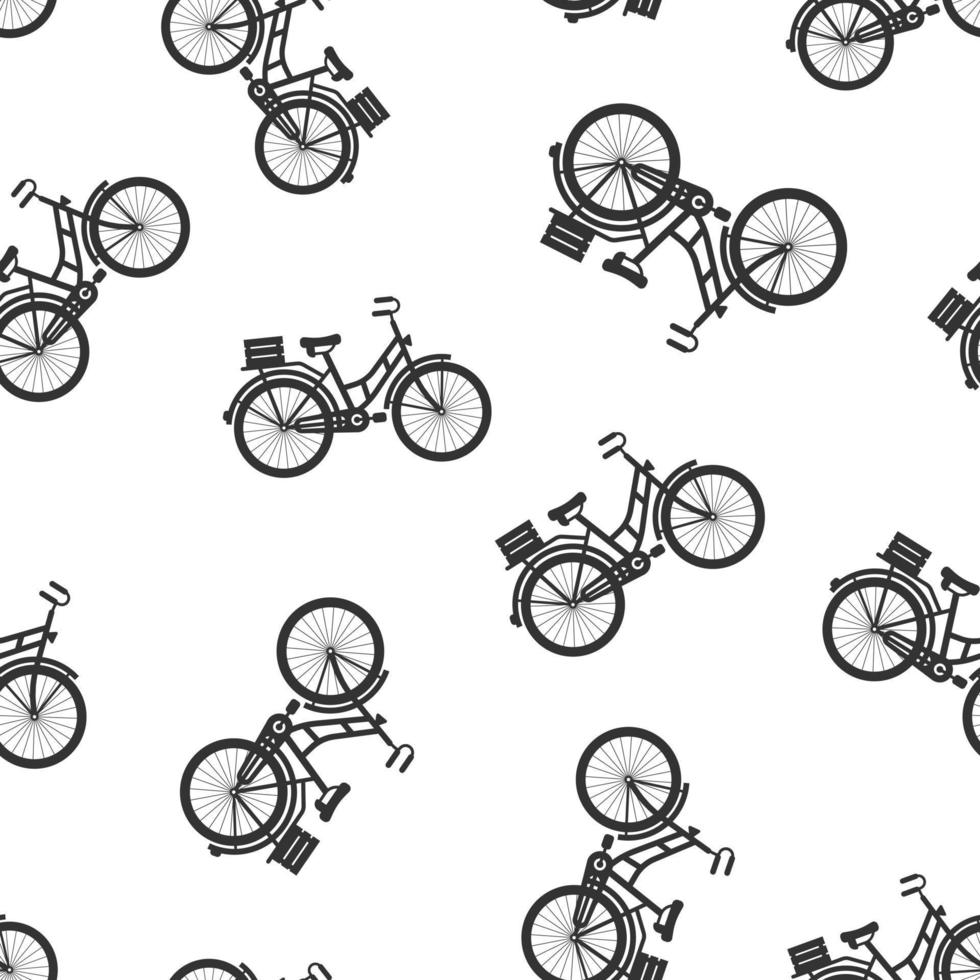 Bicycle sign icon seamless pattern background. Bike vector illustration on white isolated background. Cycling business concept.