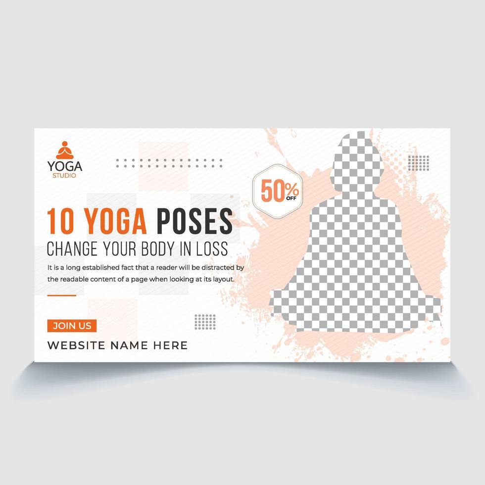 Yoga expert class vector eps file web video thumbnail design