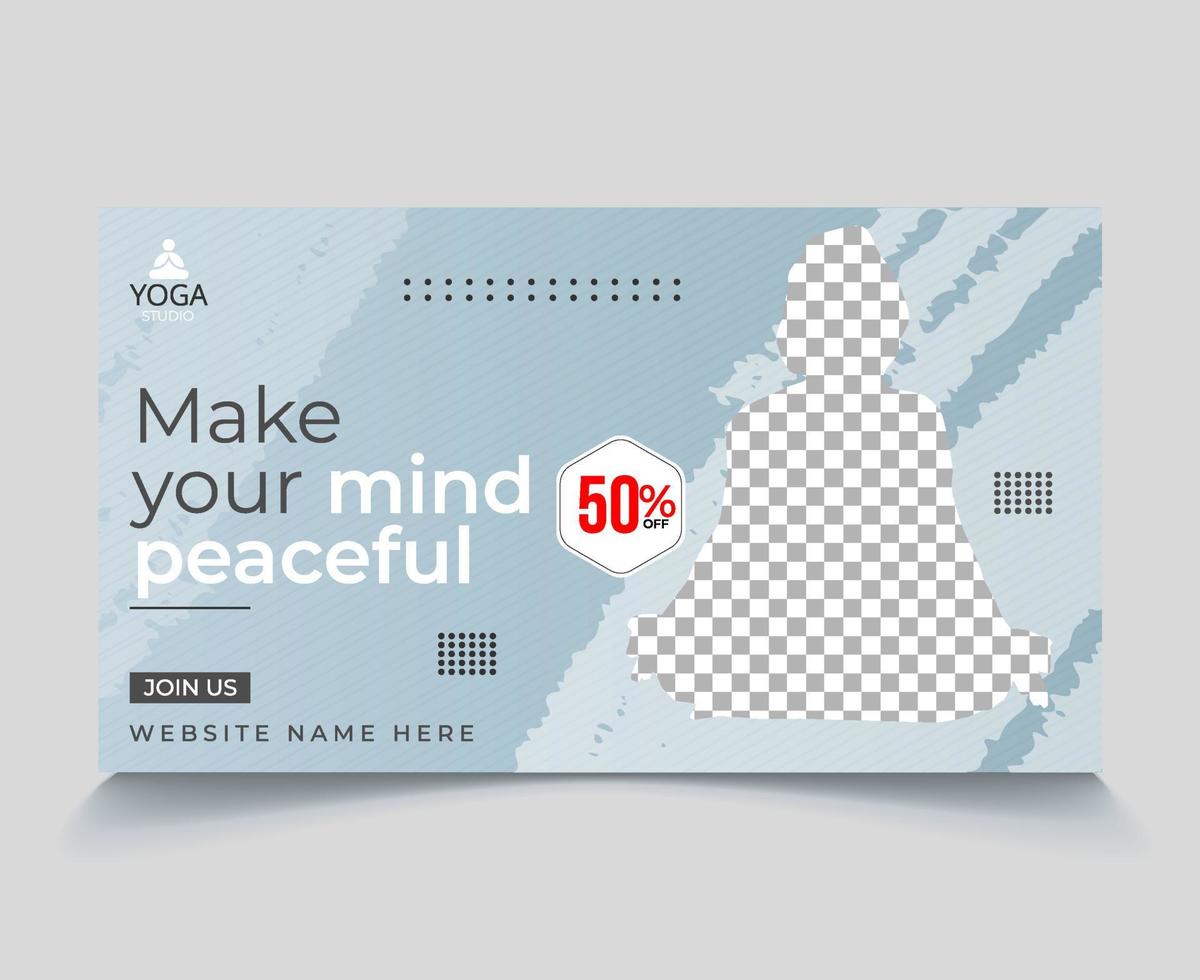 Yoga expert class vector eps file web video thumbnail design