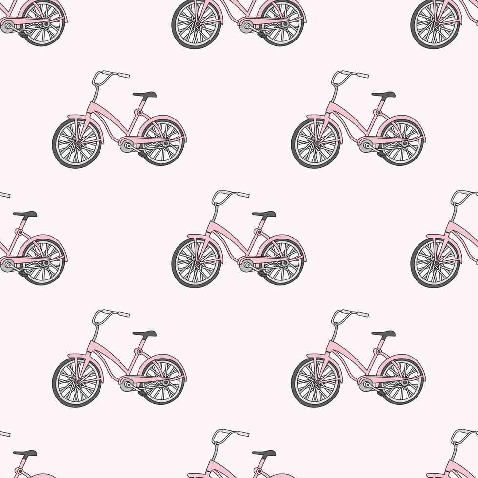 BICYCLE Transport Travel Seamless Pattern Vector Illustration