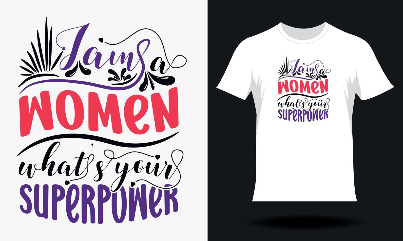 Happy women's day-Women's Day T-shirt Design. Hand drawn lettering women day SVG tshirt design vector