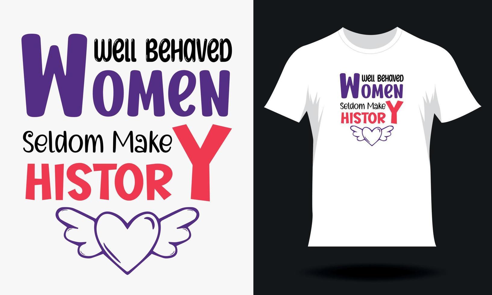 Happy women's day-Women's Day T-shirt Design. Hand drawn lettering women day SVG tshirt design vector