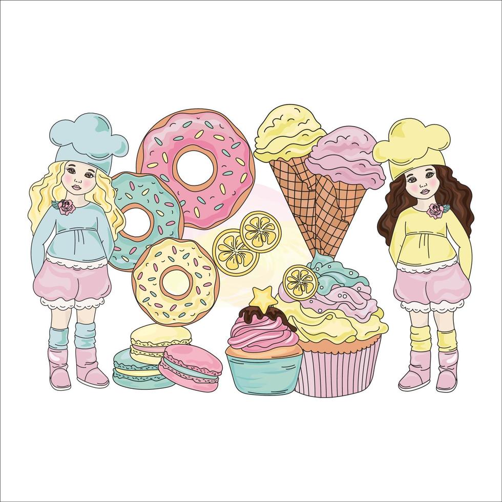 SWEET LIFE PRODUCTION Cartoon Clip Art Vector Illustration Set