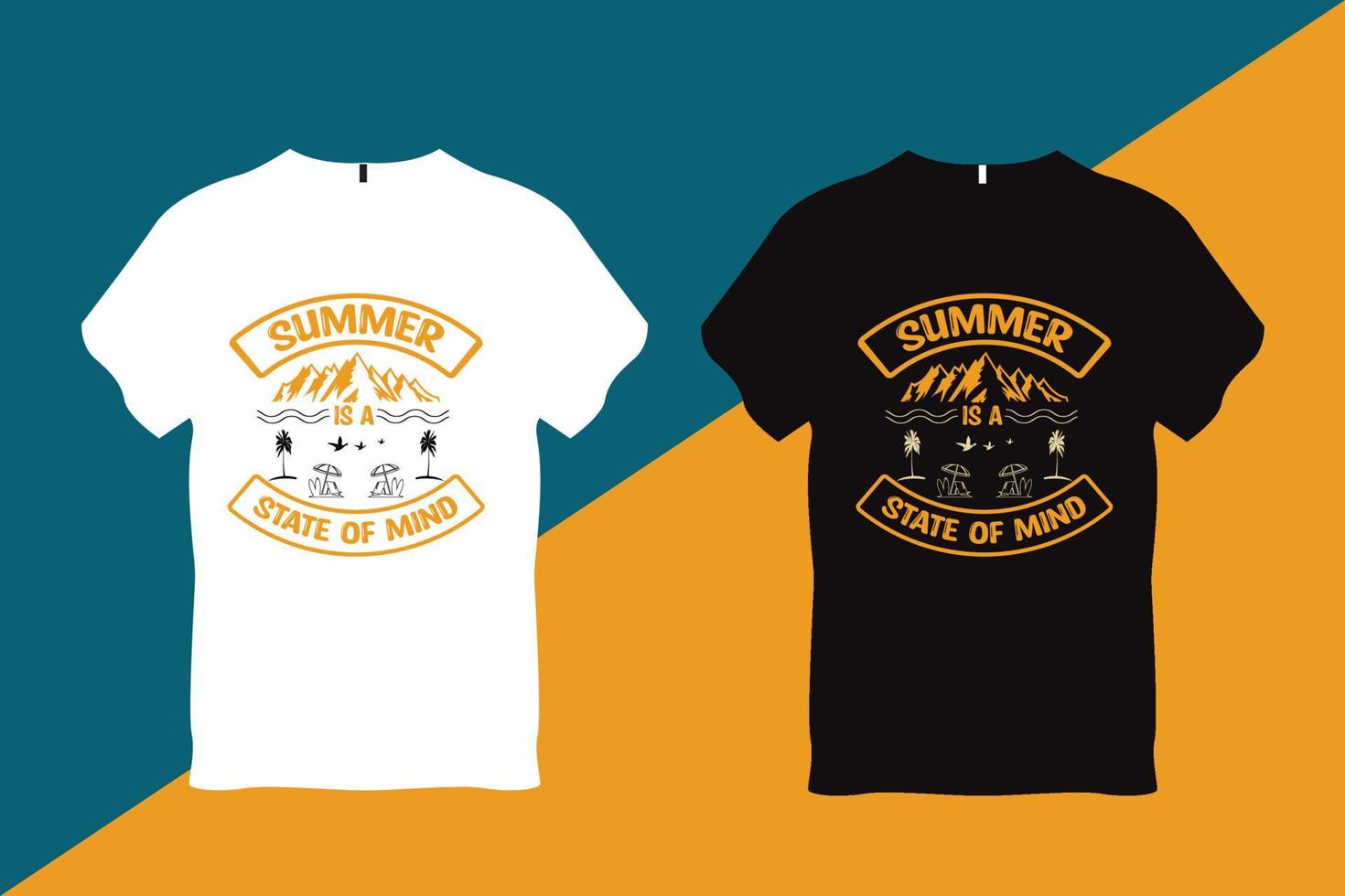 Summer is a State of Mind Summer Beach Quote Typography t Shirt Design vector