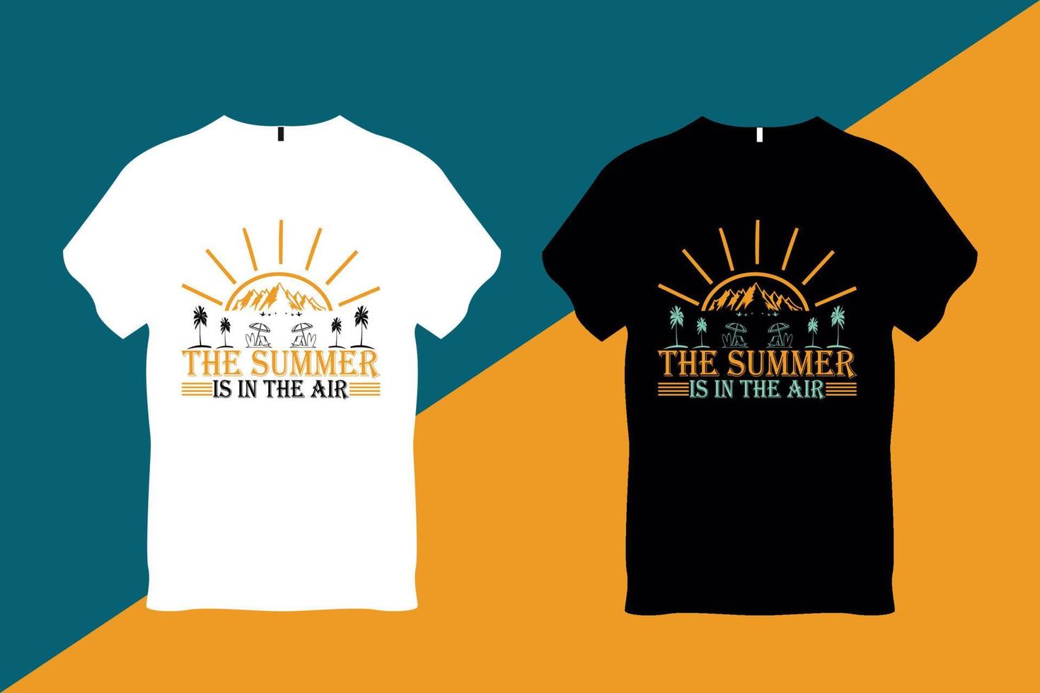 el verano es en el aire verano playa citar tipografía t camisa diseño vector