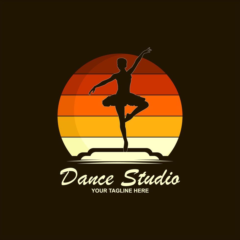 Logo for a ballet or dance studio. vector