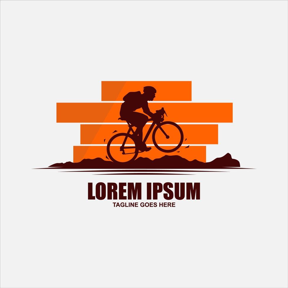 Downhill mountain bike logo vector