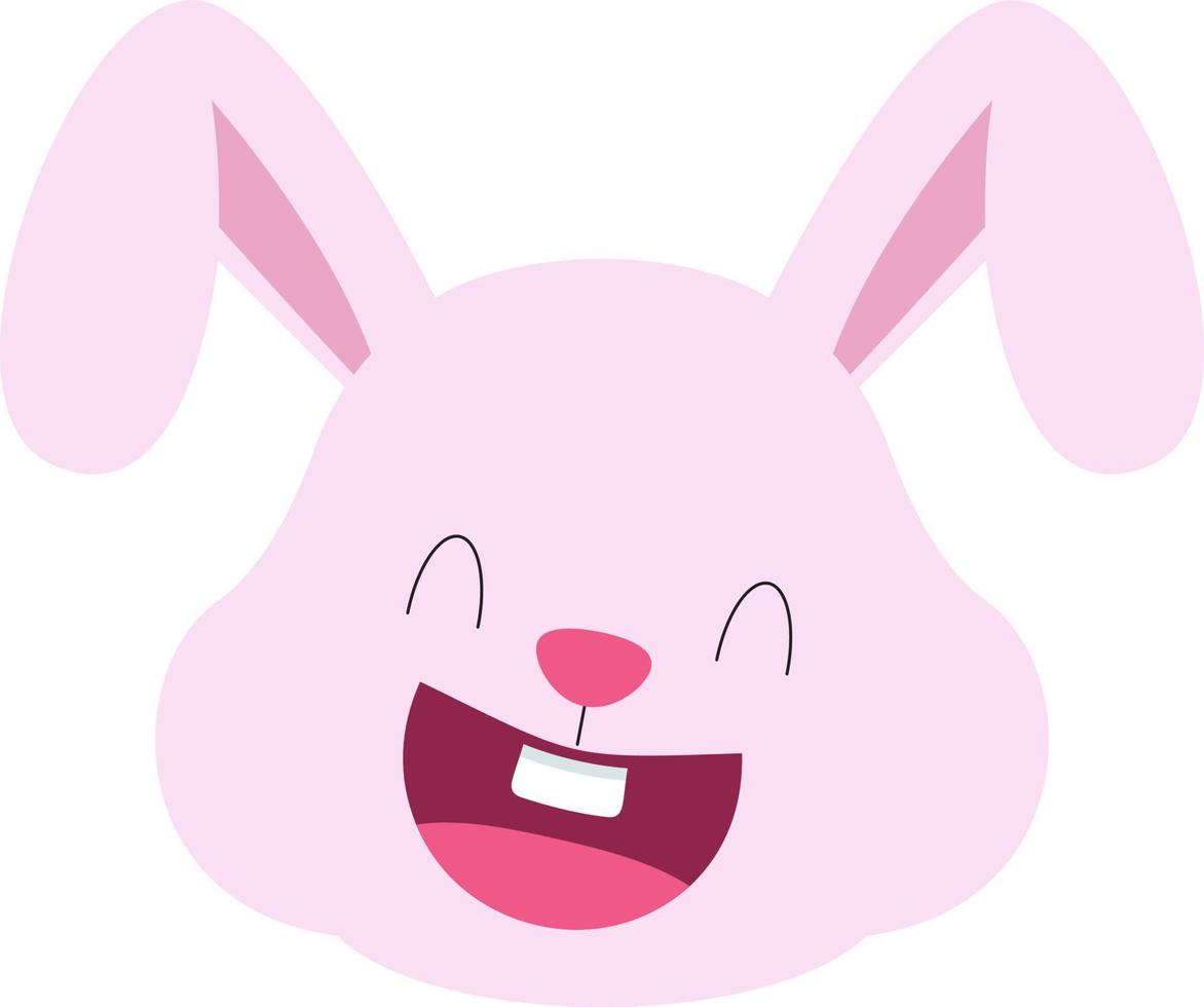 Bunny face is pink. 20455235 Vector Art at Vecteezy