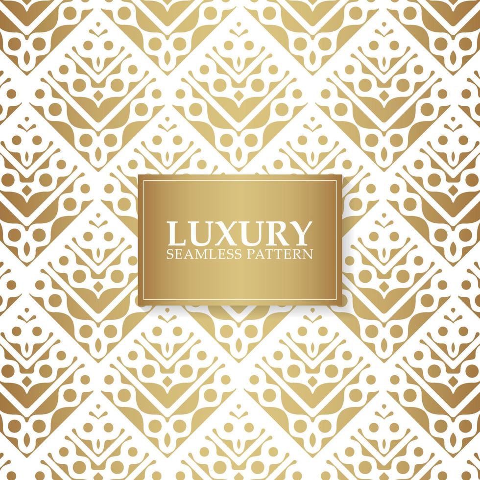 Luxury white ornament pattern design background vector