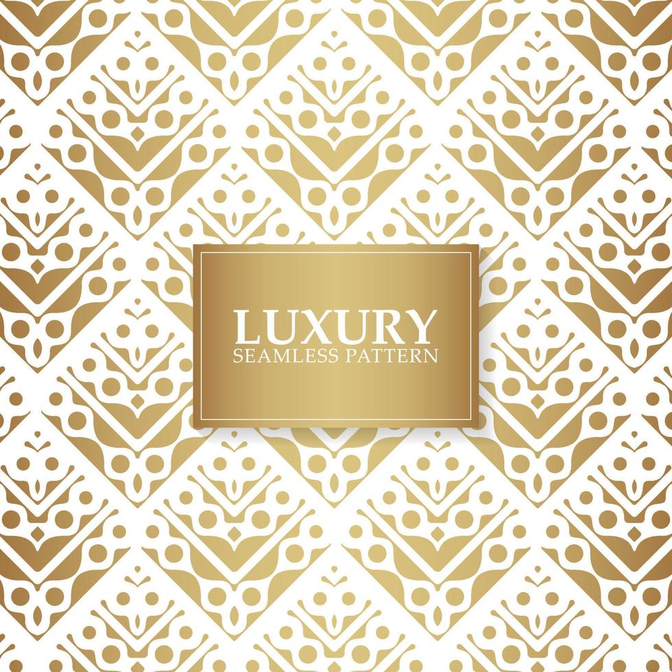 Luxury white ornament pattern design background vector