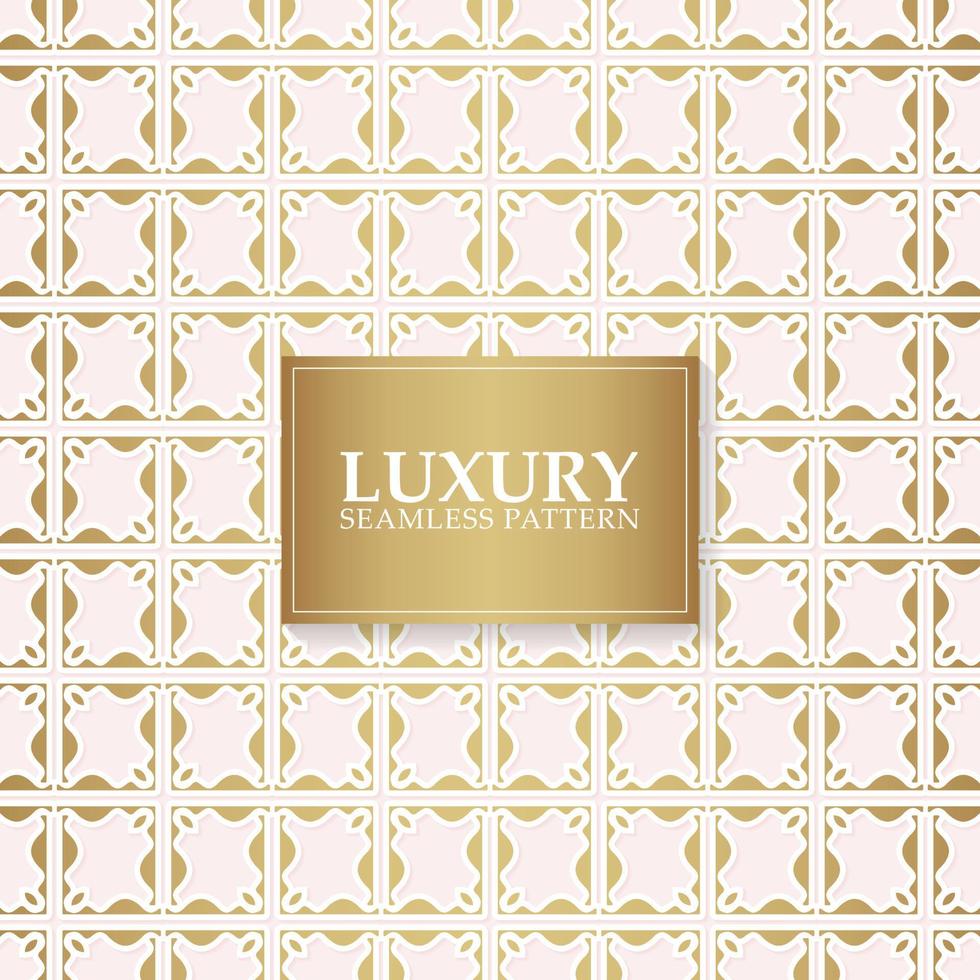 Luxury white ornament pattern design background vector