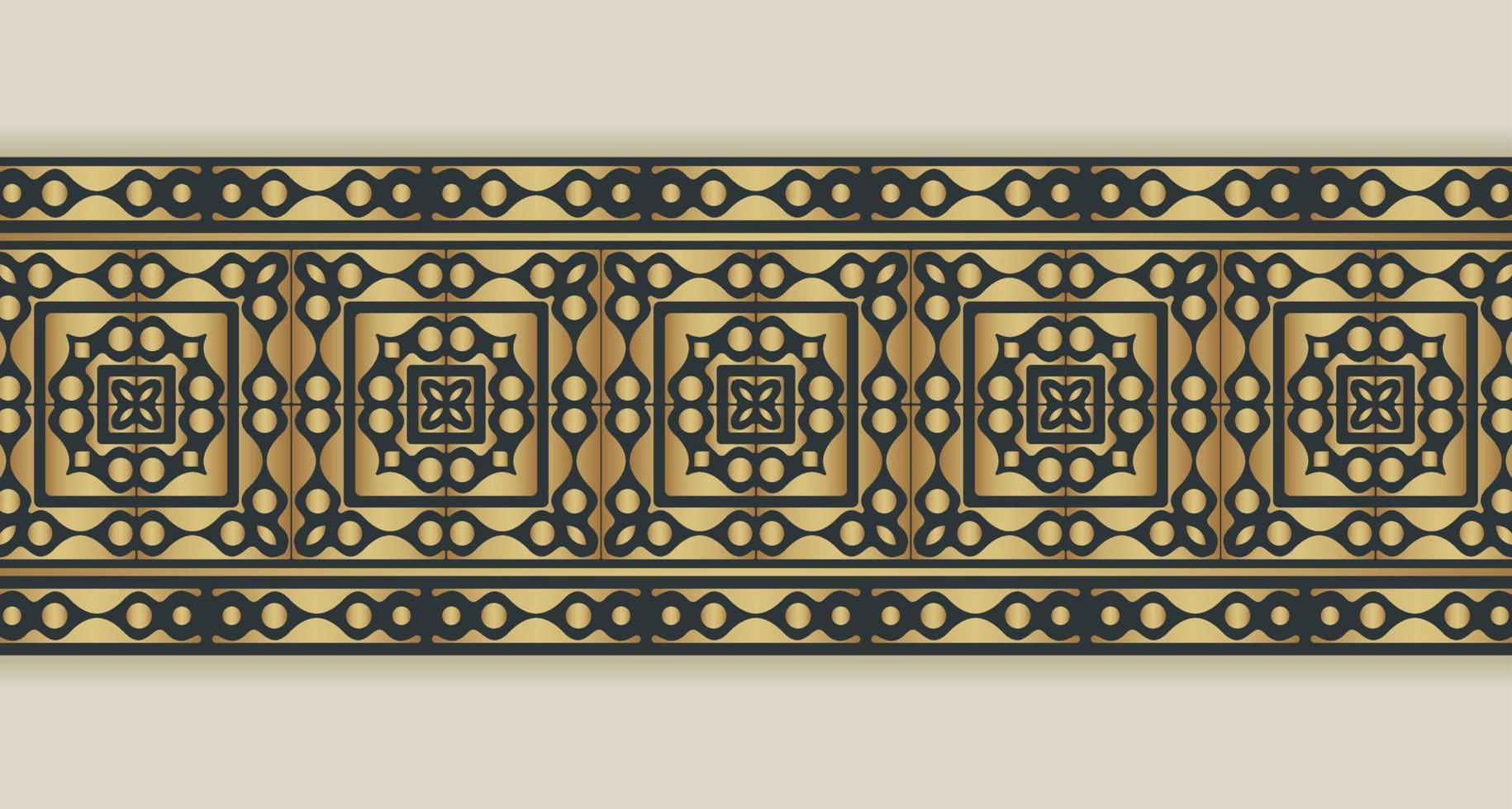 Elegant golden ornamental border template vector