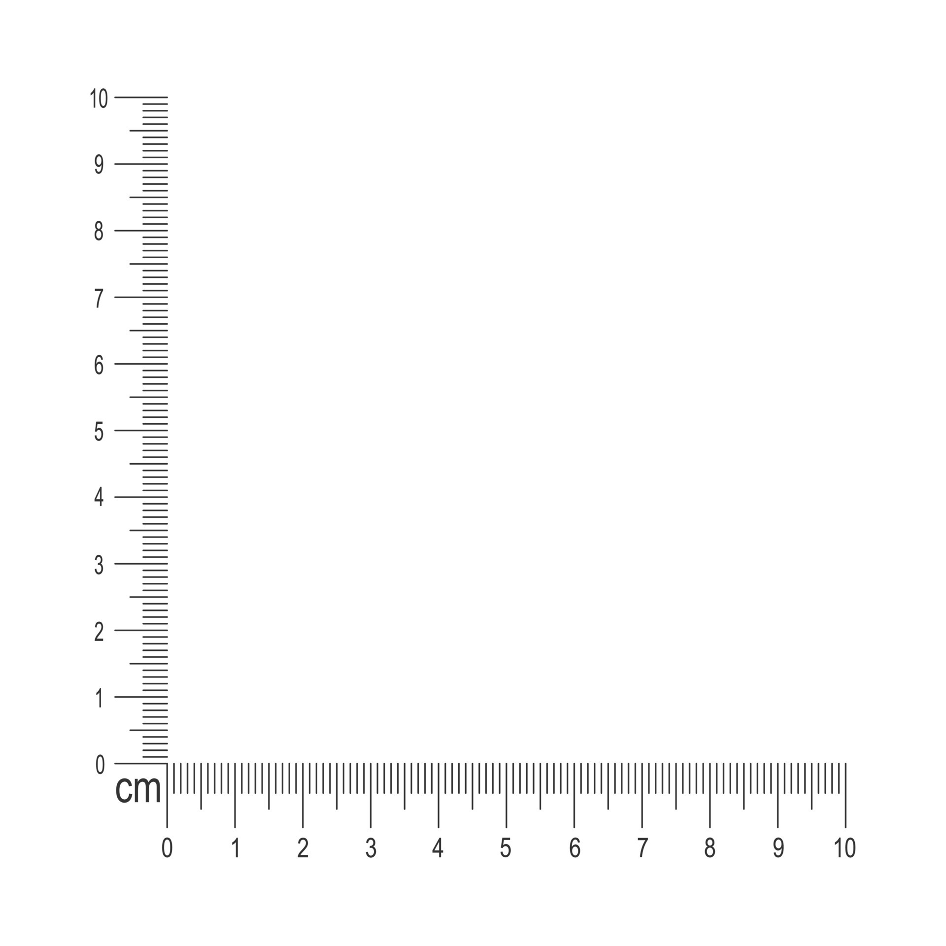 10 Cm Corner Ruler Measuring Tool Template With Vertical And 