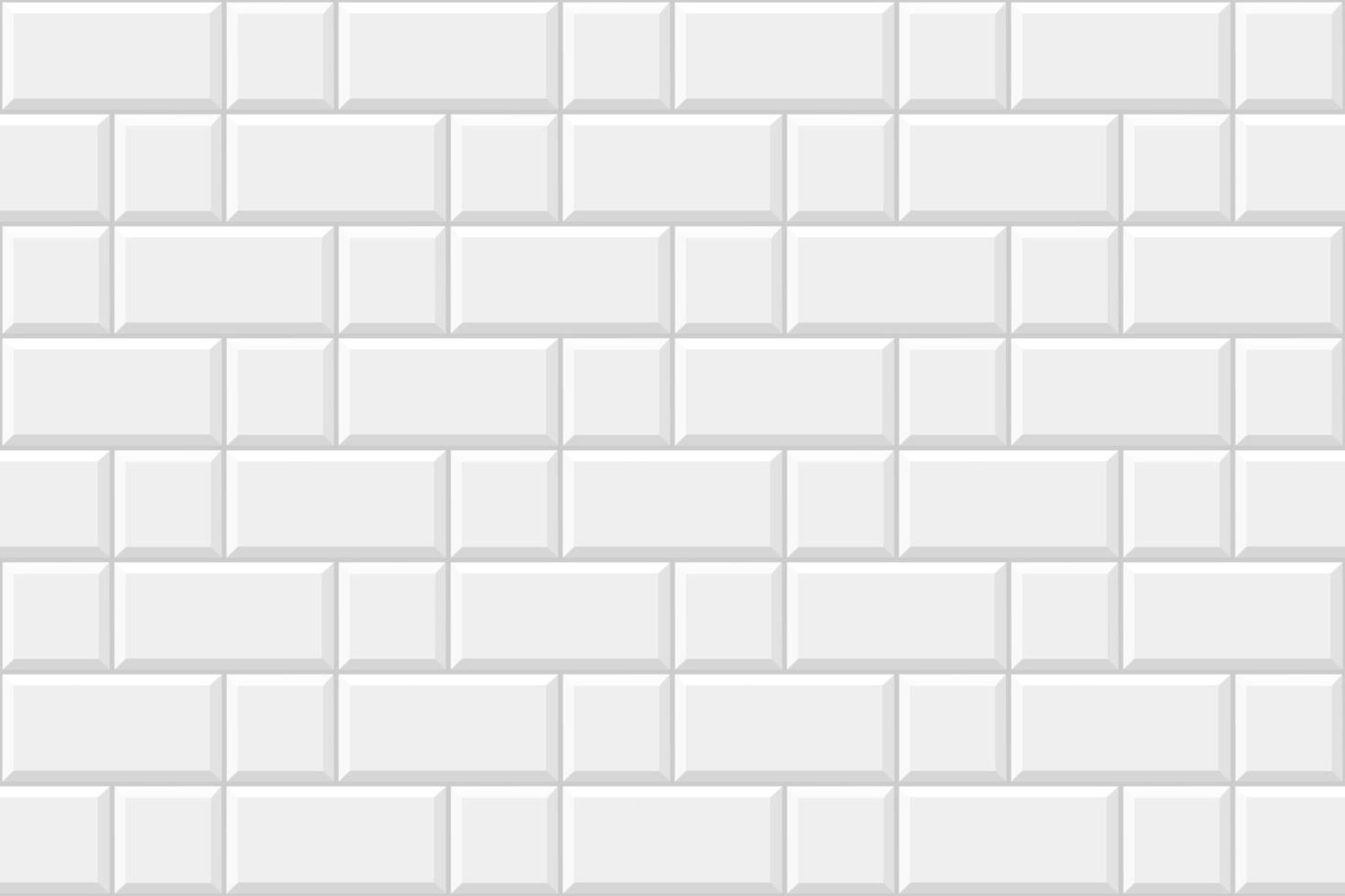 blanco espina de pescado insertado loseta textura. Roca o cerámico ladrillo pared antecedentes. cocina protector contra salpicaduras mosaico disposición. baño, ducha o baño piso decoración vector