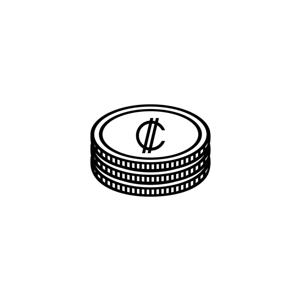 Costa Rica Currency Symbol, Costa Rican Colon Icon, CRC Sign. Vector Illustration