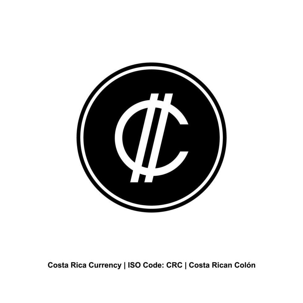 Costa Rica Currency Symbol, Costa Rican Colon Icon, CRC Sign. Vector Illustration