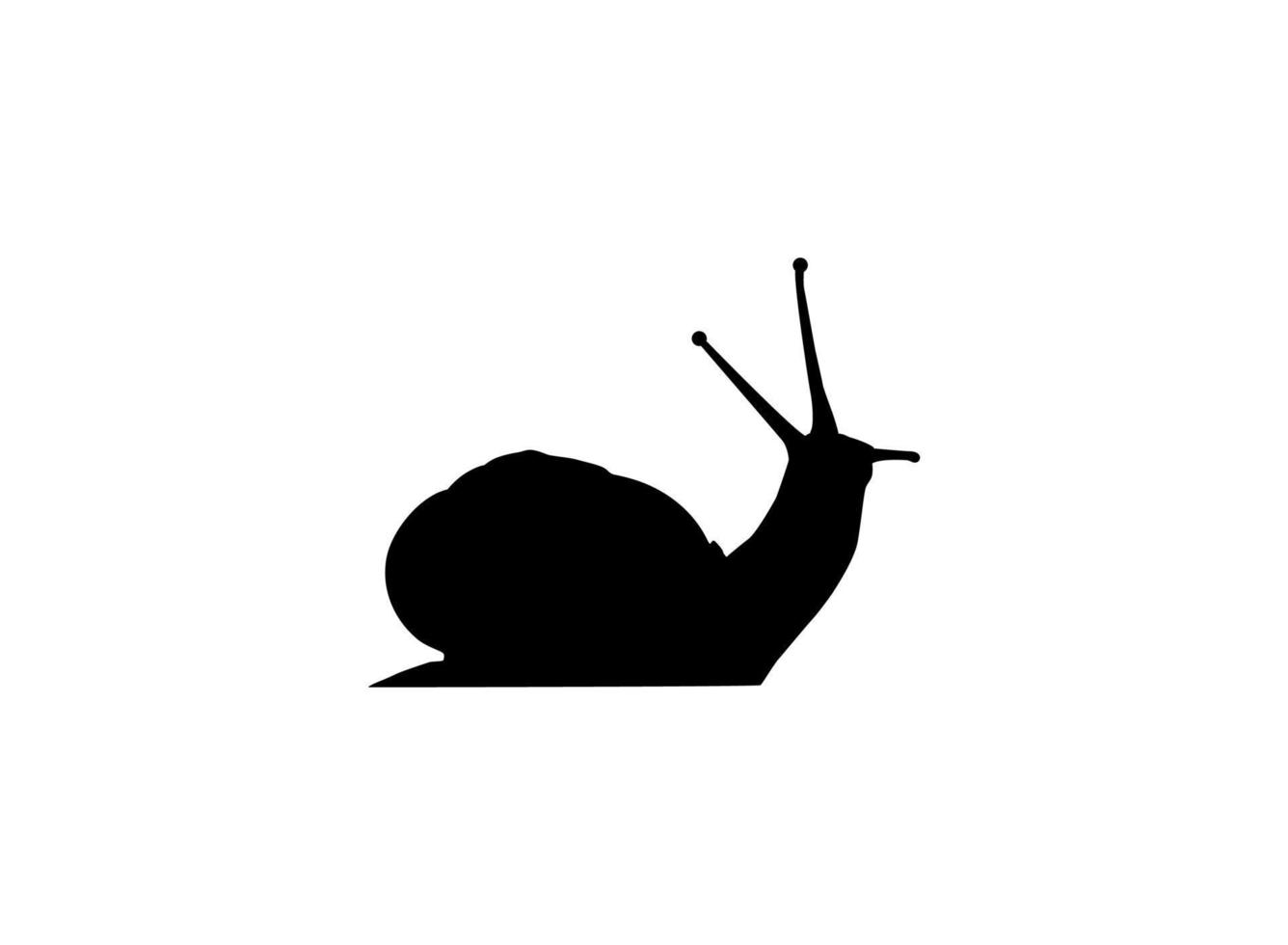 Snails are also called Escargot Silhouette for Logo, Art Illustration, Apps, Website or Graphic Design Element. Vector Illustration