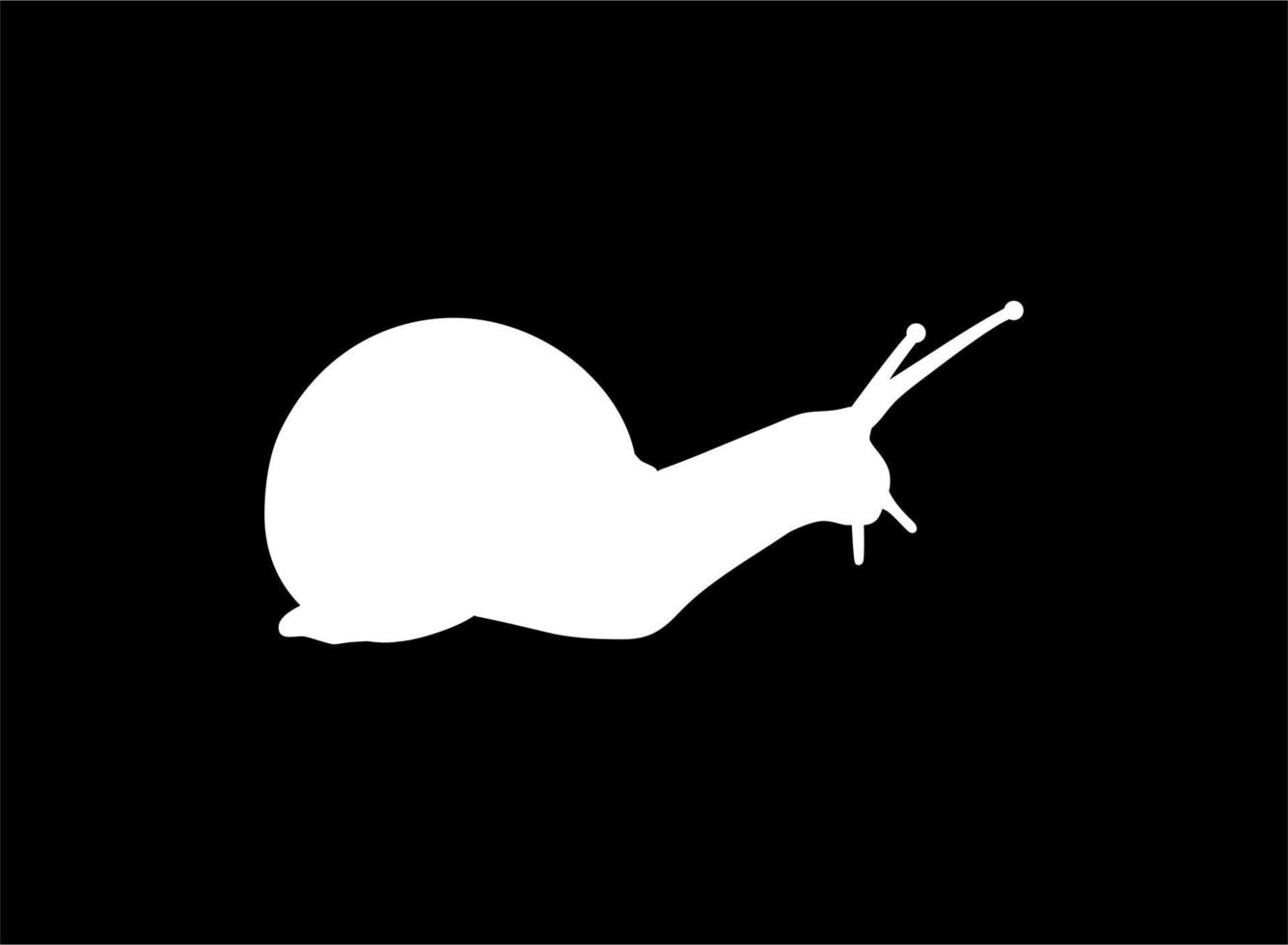 Snails are also called Escargot Silhouette for Logo, Art Illustration, Apps, Website or Graphic Design Element. Vector Illustration