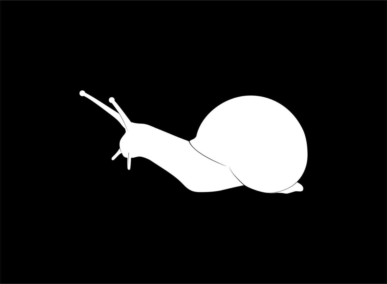 Snails are also called Escargot Silhouette for Logo, Art Illustration, Apps, Website or Graphic Design Element. Vector Illustration