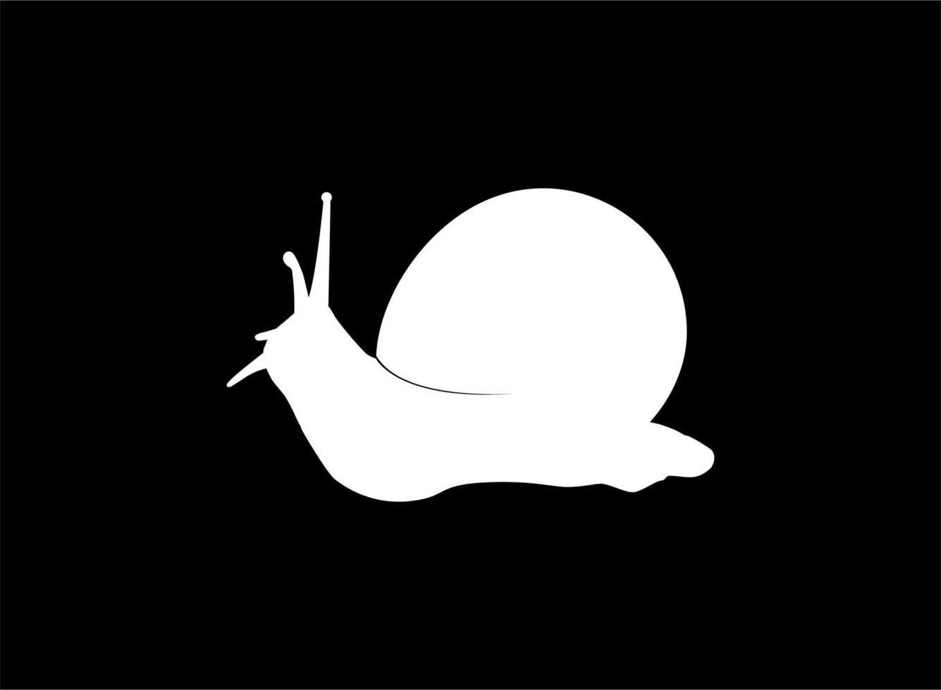 Snails are also called Escargot Silhouette for Logo, Art Illustration, Apps, Website or Graphic Design Element. Vector Illustration