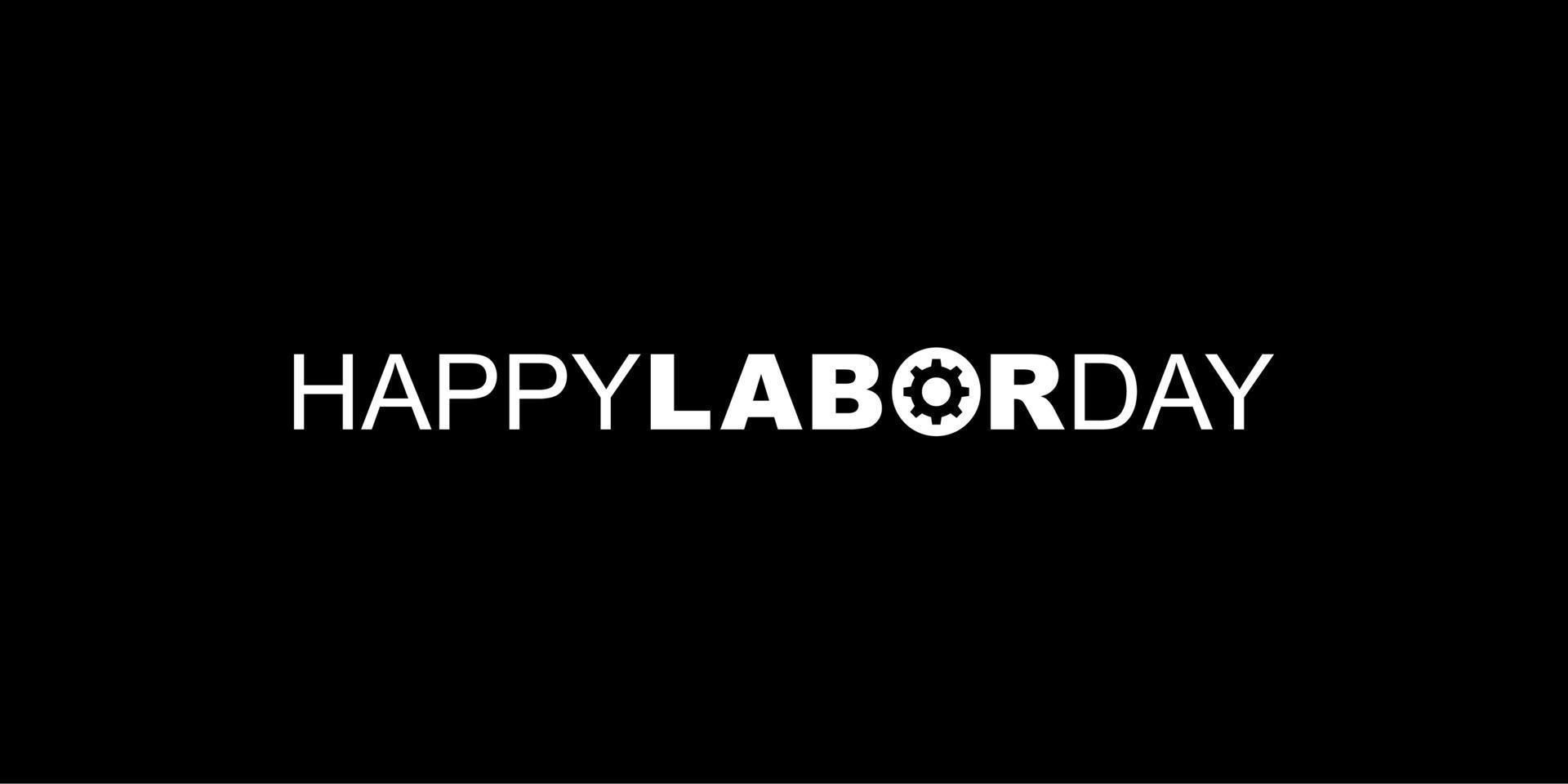 Happy Labor Day Sign for Icon Symbol, Art Illustration, Poster, Banner, Website or Graphic Design Element. Vector Illustration