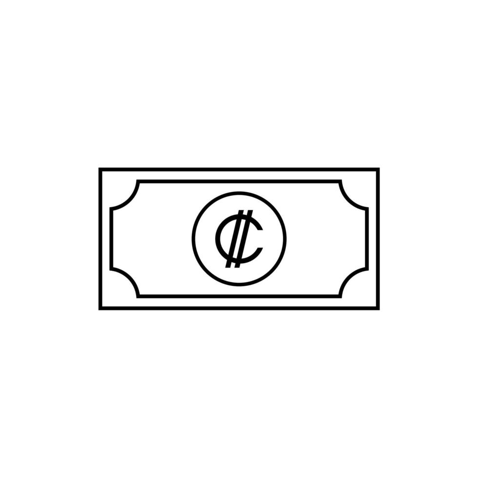 Costa Rica Currency Symbol, Costa Rican Colon Icon, CRC Sign. Vector Illustration