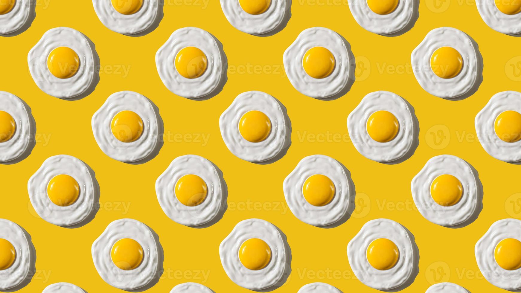 Fried egg. Color, abstract background, designer seamless pattern. For textiles, packaging. photo