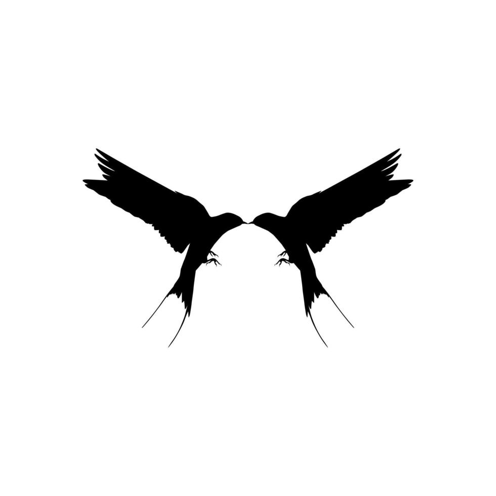 volador par de el golondrina pájaro silueta para logo, pictograma, sitio web. Arte ilustración o gráfico diseño elemento. vector ilustración