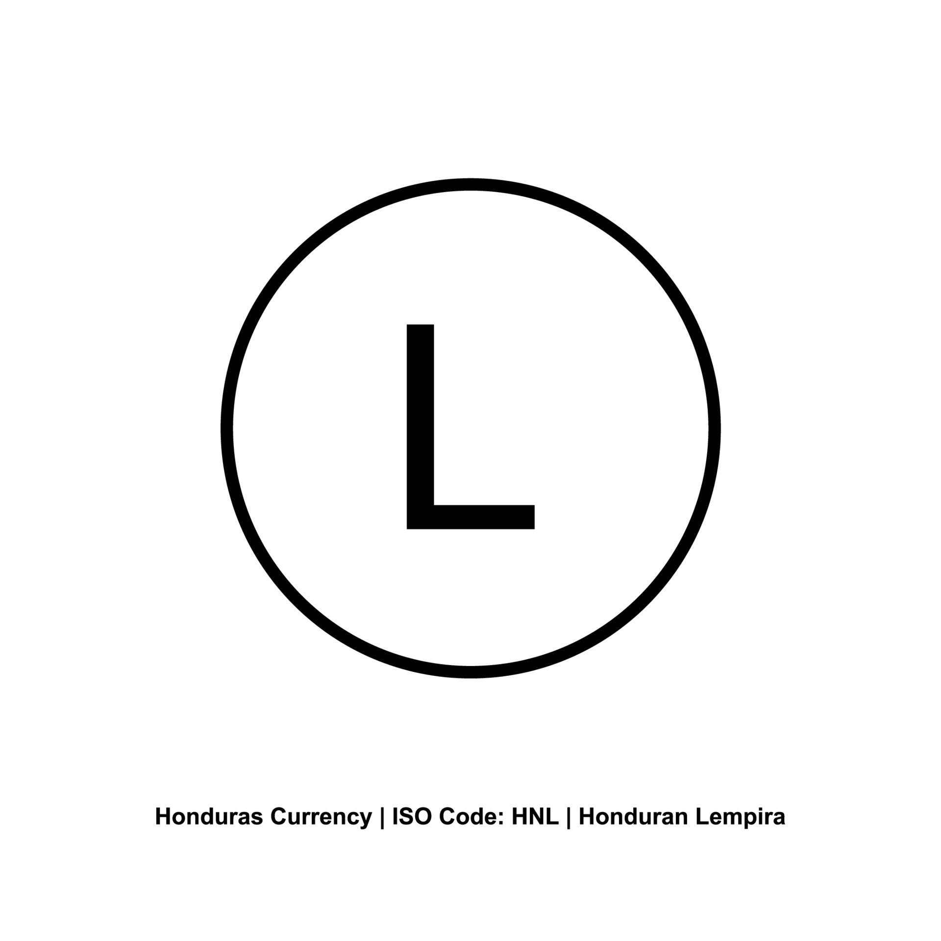 Honduras Currency Symbol, Honduran Lempira Icon, HNL Sign. Vector  Illustration 20455936 Vector Art at Vecteezy