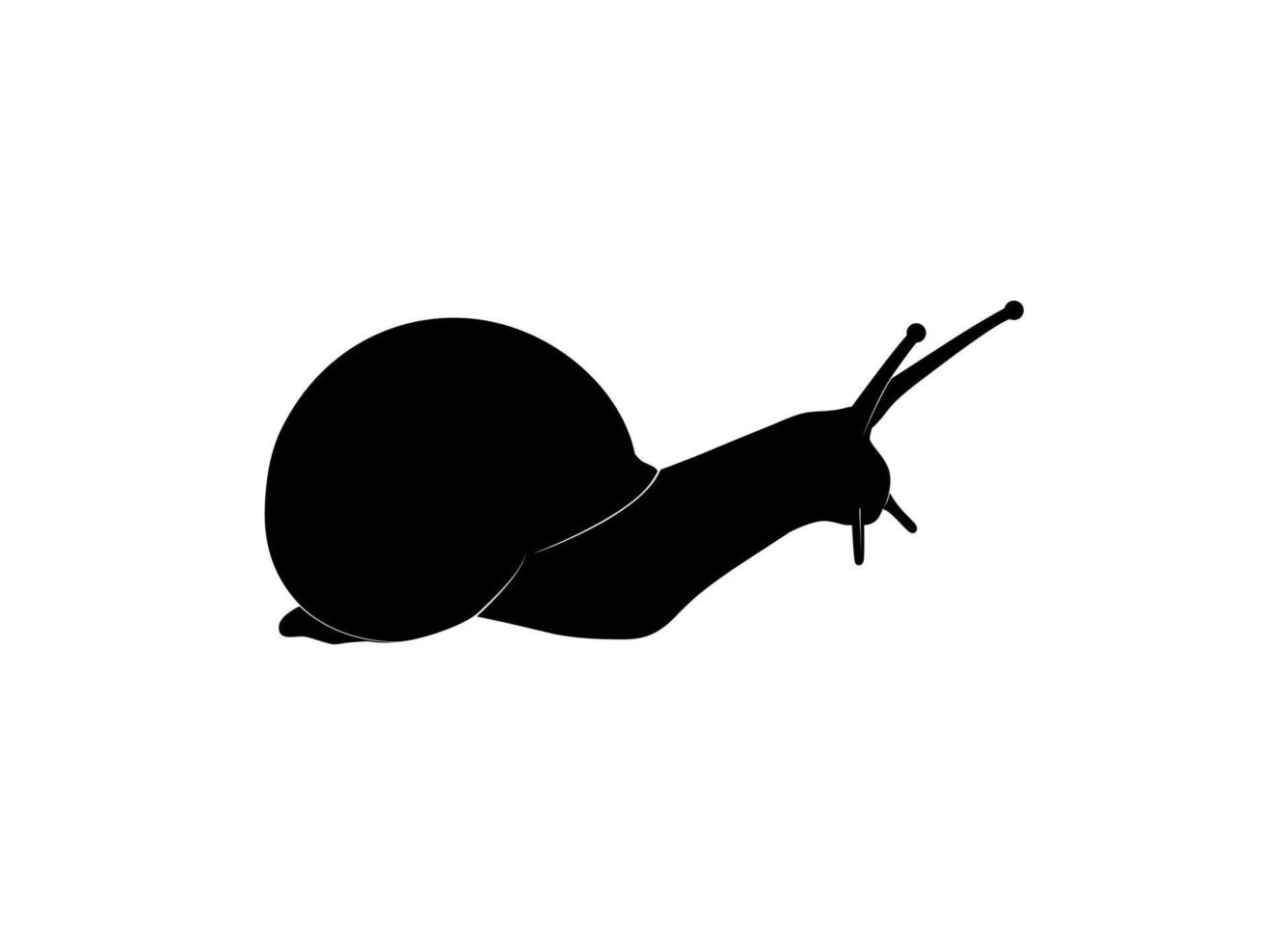 Snails are also called Escargot Silhouette for Logo, Art Illustration, Apps, Website or Graphic Design Element. Vector Illustration