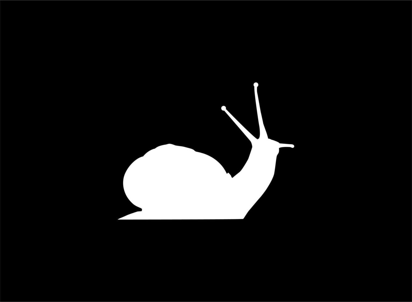 Snails are also called Escargot Silhouette for Logo, Art Illustration, Apps, Website or Graphic Design Element. Vector Illustration
