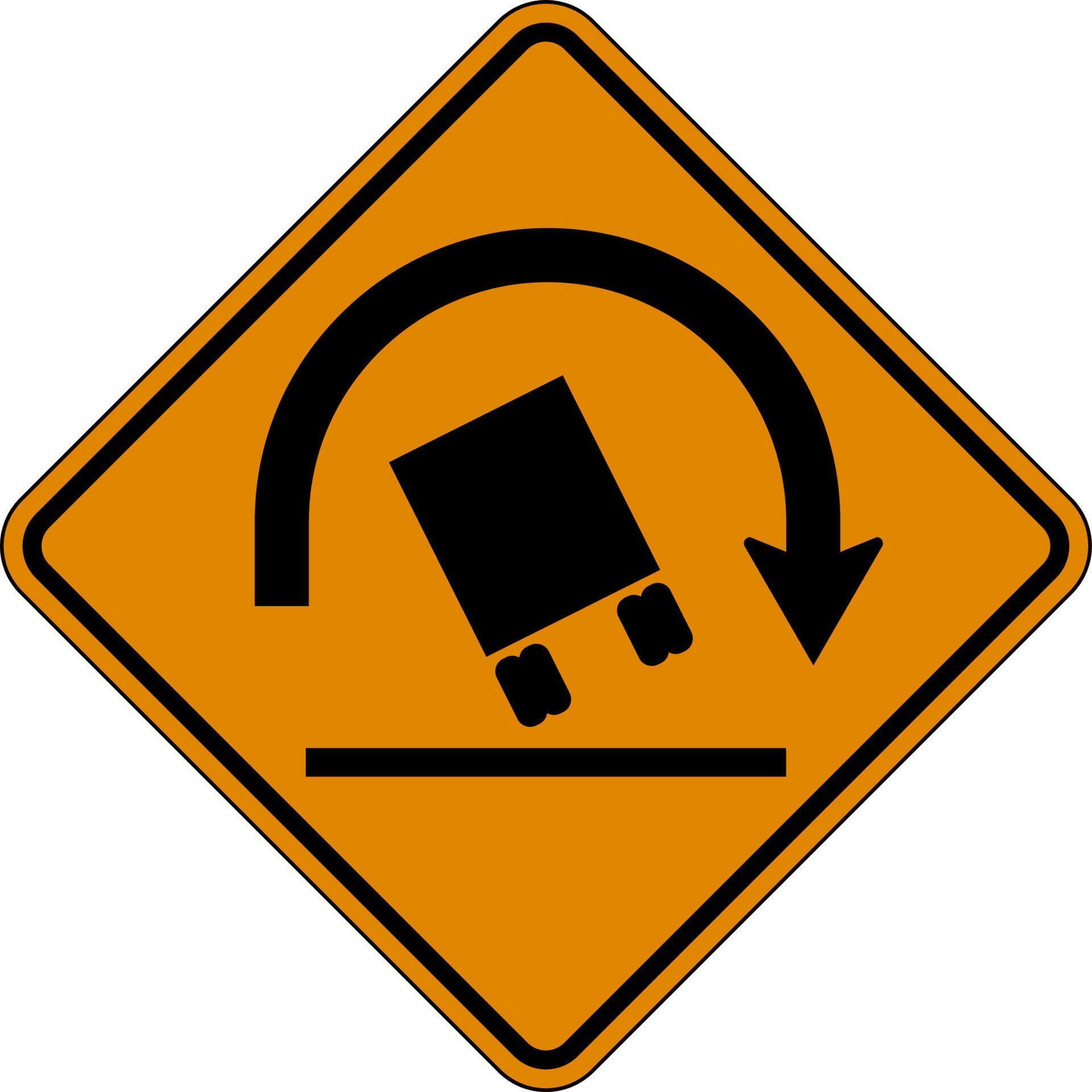 Traffic Sign, Truck Rollover Warning Sign 20456065 Vector Art at Vecteezy