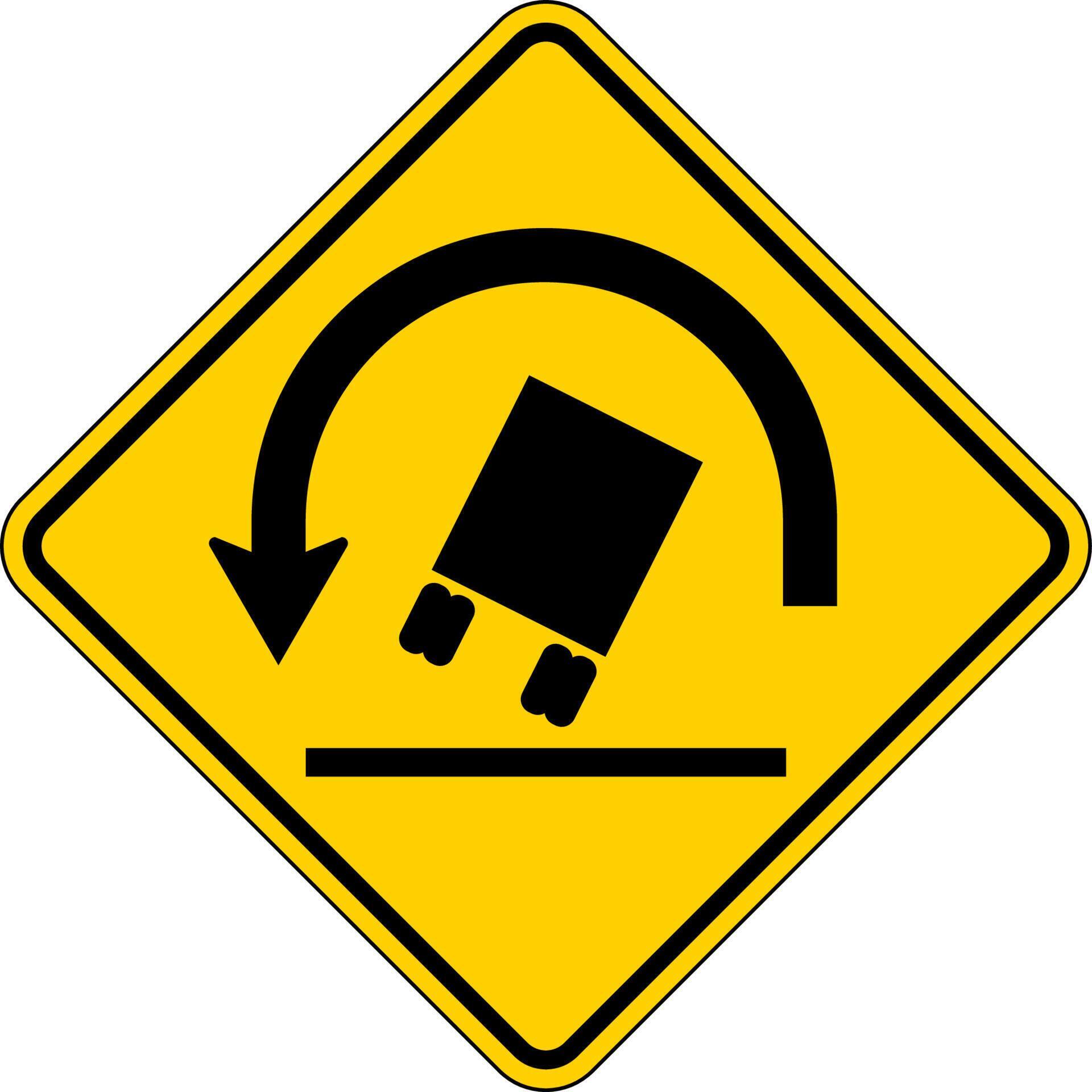 Traffic Sign, Truck Rollover Warning Sign 20456068 Vector Art at Vecteezy