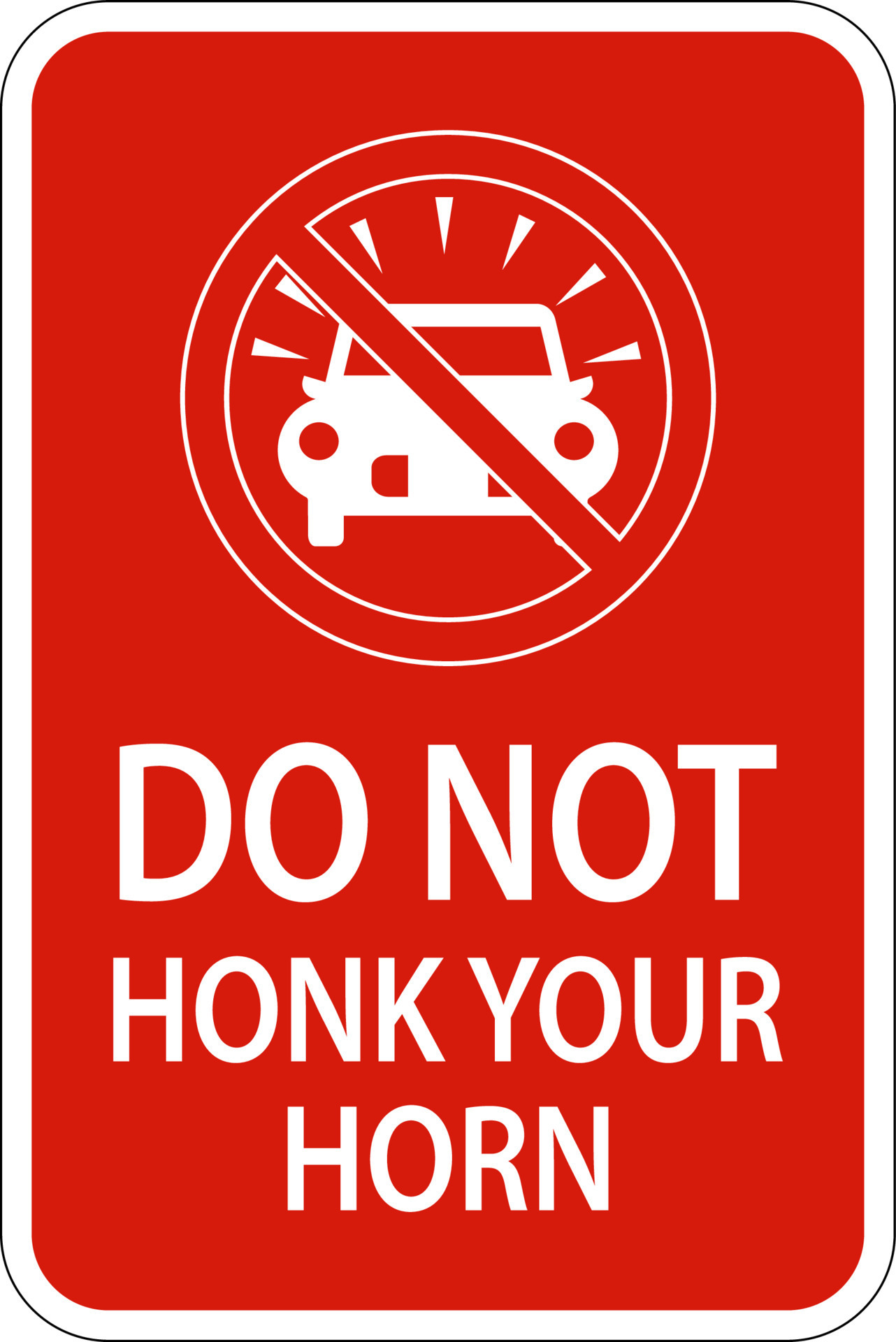 No Honking Sign Do Not Honk Your Horn 20456079 Vector Art at Vecteezy