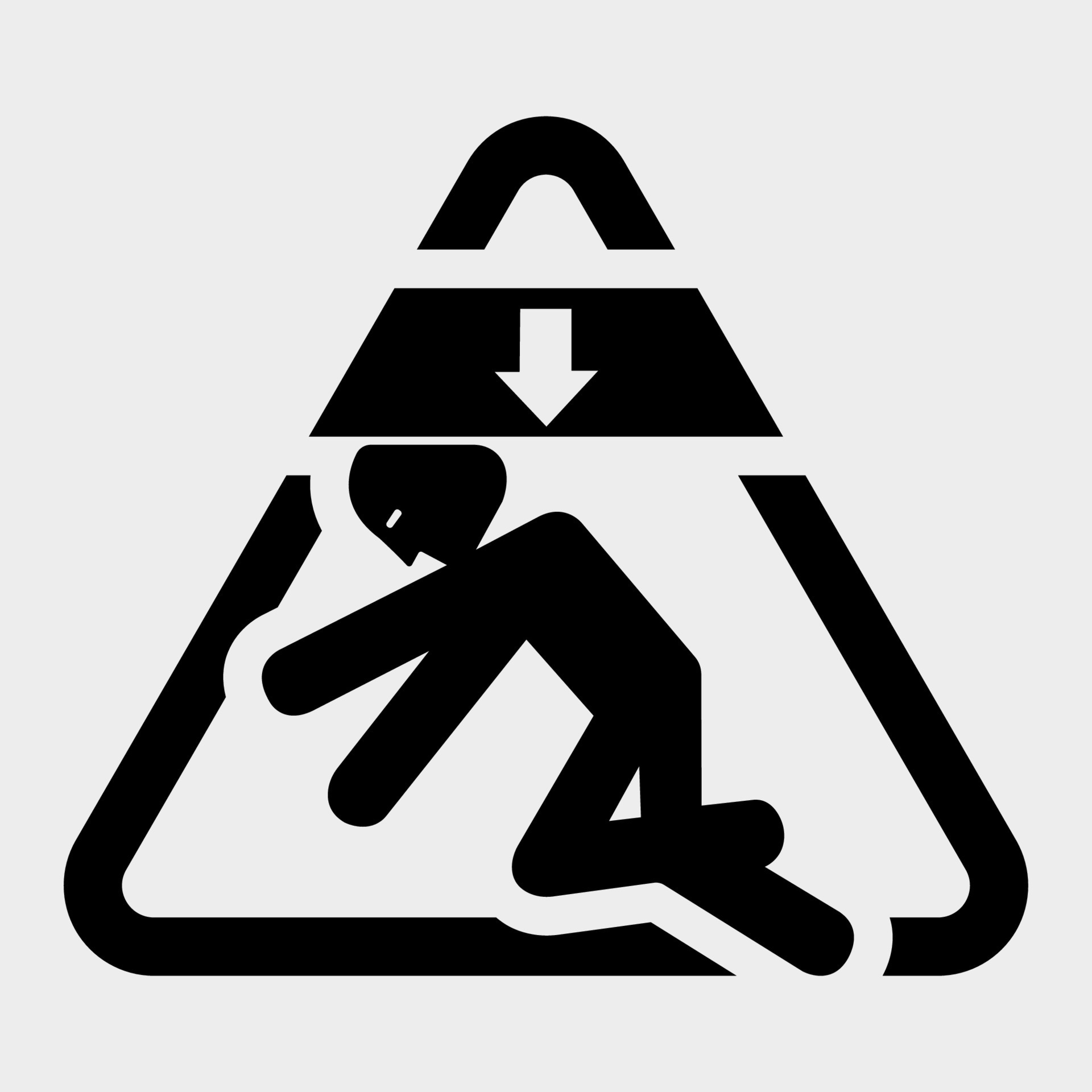 Body Crush Force From Above Symbol Sign, Vector Illustration, Isolate