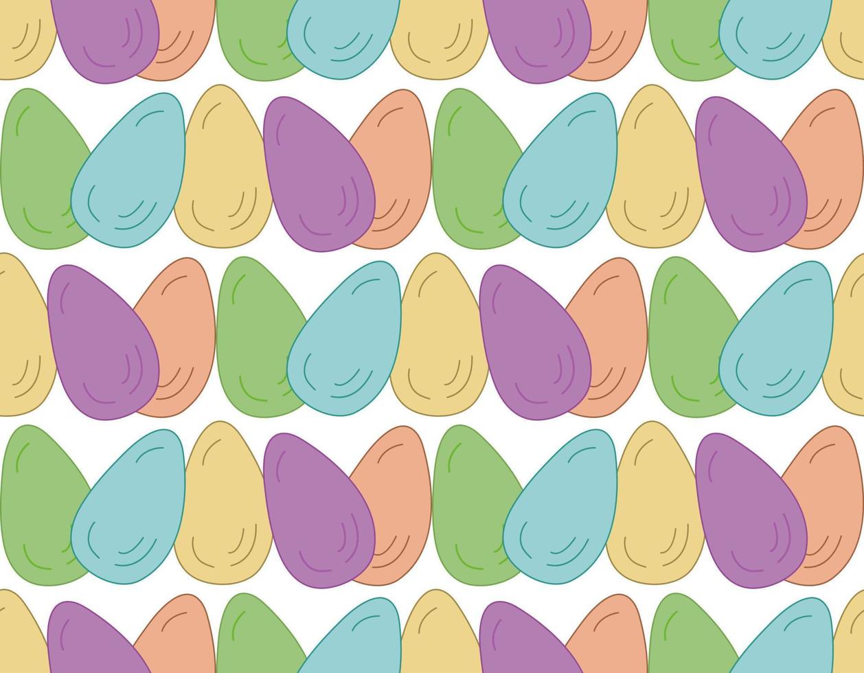 sin costura modelo huevos Pascua de Resurrección. pastel de colores vector ilustración. textura de Pascua de Resurrección regalo, textil.