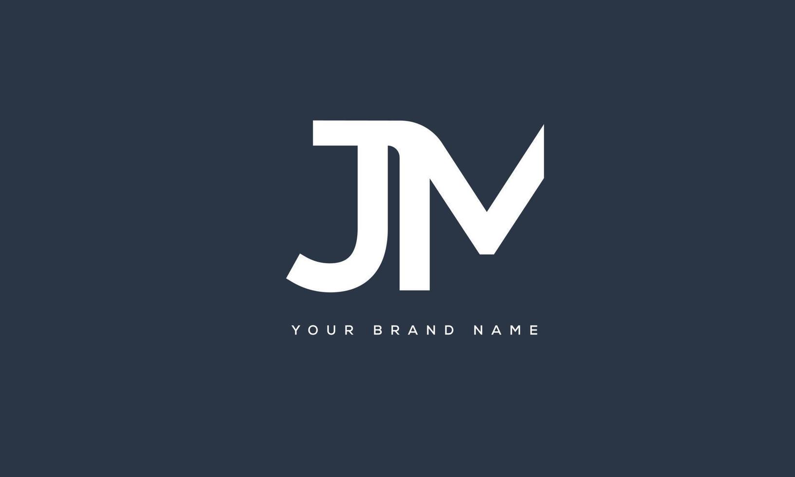 Alphabet letters Initials Monogram logo JM, MJ, J and M vector