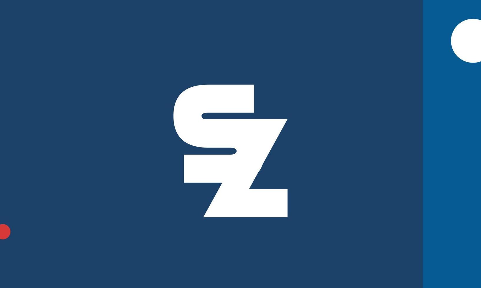 letras del alfabeto iniciales monograma logo sz, zs, s y z vector