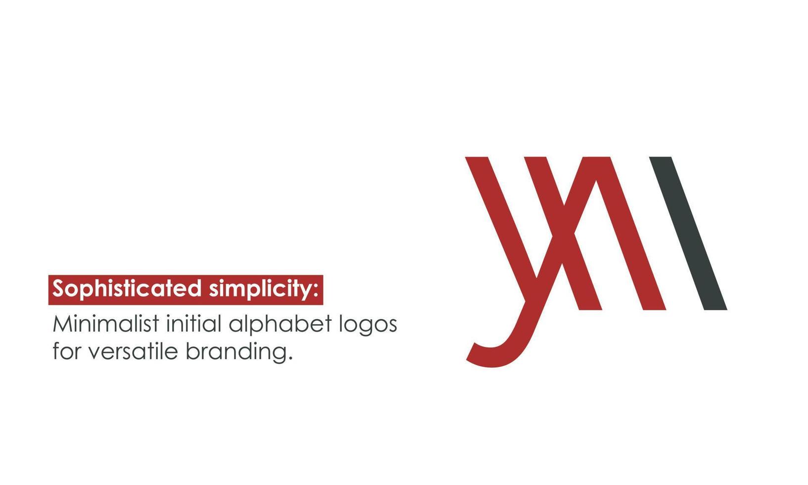 Alphabet letters Initials Monogram logo YM, MY, Y and M vector