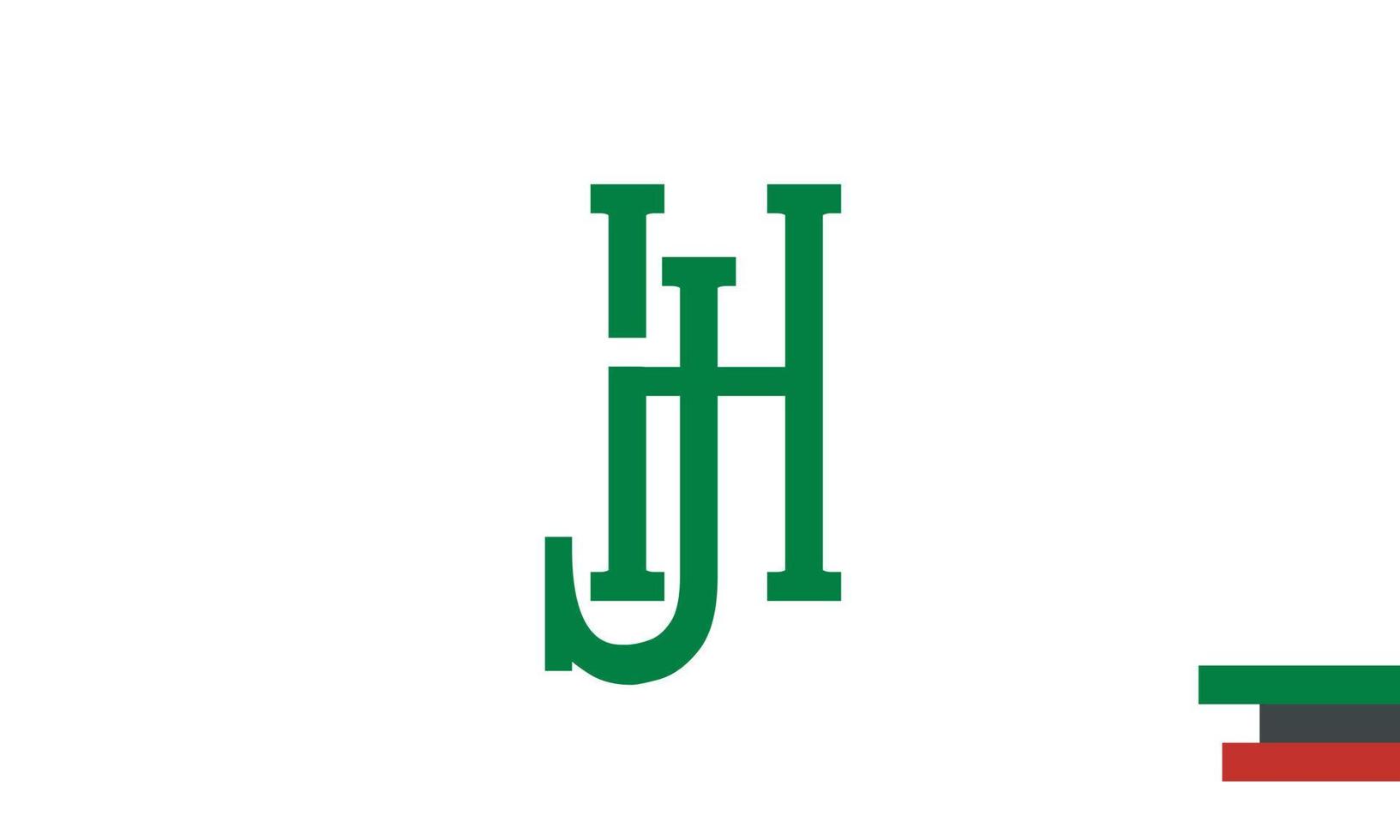 Alphabet letters Initials Monogram logo JH, HJ, J and H vector